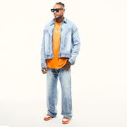 Embossed Denim Jeans