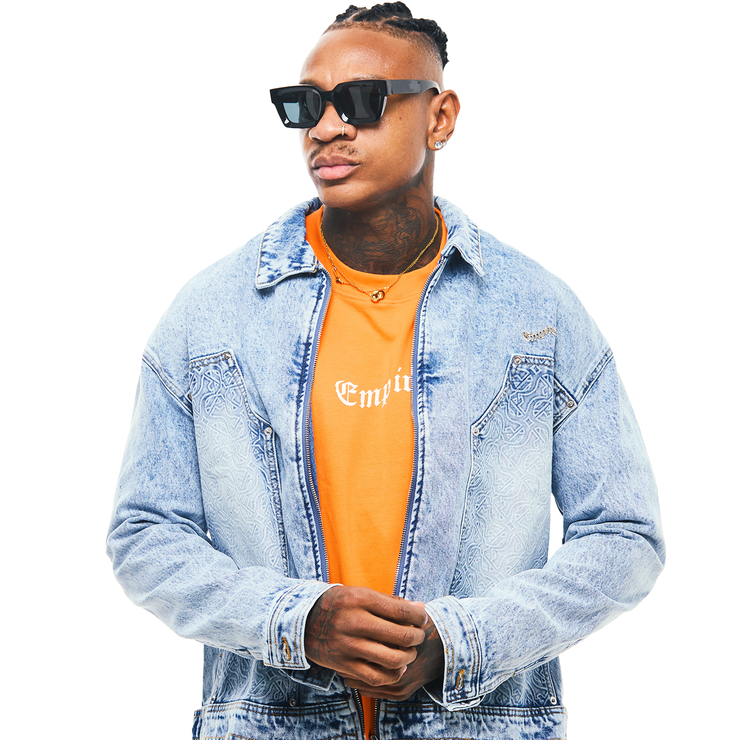 Embossed Demin Jacket